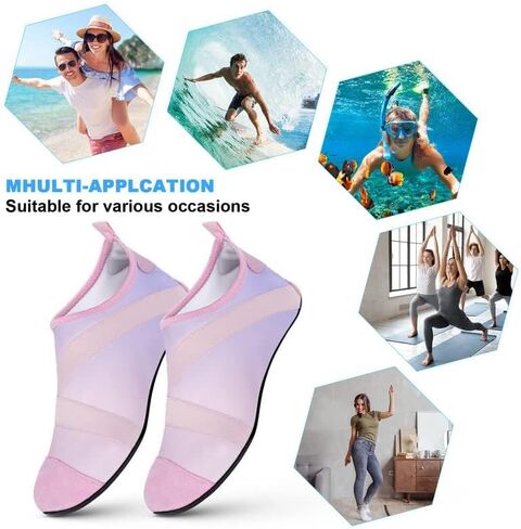 Water Shoes, Barefoot Aqua Shoes, Quick Drying Lightweight Shoes Non Slip, for Beach Swim Surf Women Men in Saudi Arabia