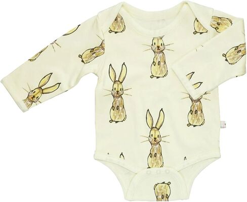 Babysoy Jane Goodall Long Sleeve Animal Pattern Bodysuit/Onesie in Saudi Arabia
