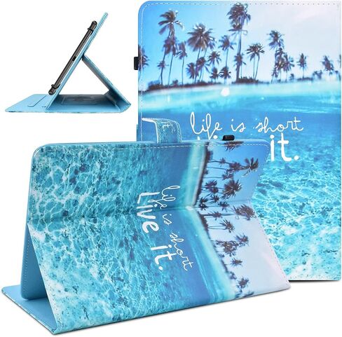 DETUOSI Universal 10 inch Tablet Case, 10.1 inch Tablet Cover, Protective Folio PU Leather Multi-angle Viewing Stand Case【with 3 Card Slots】for All Kinds of 9.6-10.5 inch Android/iOS/Windows Tablet #3 in Saudi Arabia