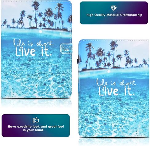 DETUOSI Universal 10 inch Tablet Case, 10.1 inch Tablet Cover, Protective Folio PU Leather Multi-angle Viewing Stand Case【with 3 Card Slots】for All Kinds of 9.6-10.5 inch Android/iOS/Windows Tablet #3 in Saudi Arabia