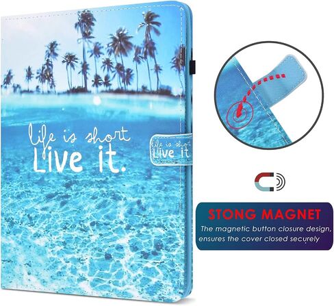 DETUOSI Universal 10 inch Tablet Case, 10.1 inch Tablet Cover, Protective Folio PU Leather Multi-angle Viewing Stand Case【with 3 Card Slots】for All Kinds of 9.6-10.5 inch Android/iOS/Windows Tablet #3 in Saudi Arabia