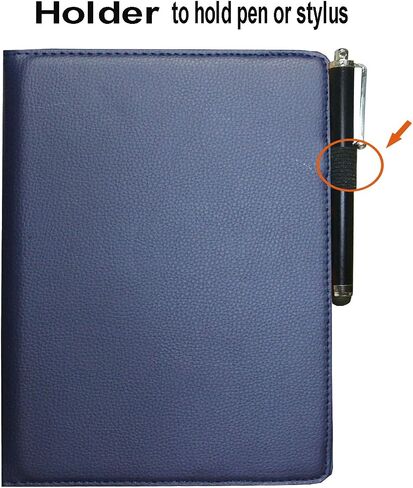 Smart Case for iPad 5th / 6th Generation with Pencil Holder, Rotating Stand Magnetic Auto Wake Up/Sleep Cover for 2017/2018 iPad 9.7 Model A1893 A1954 A1822 A1823 (Navy Blue) in Saudi Arabia