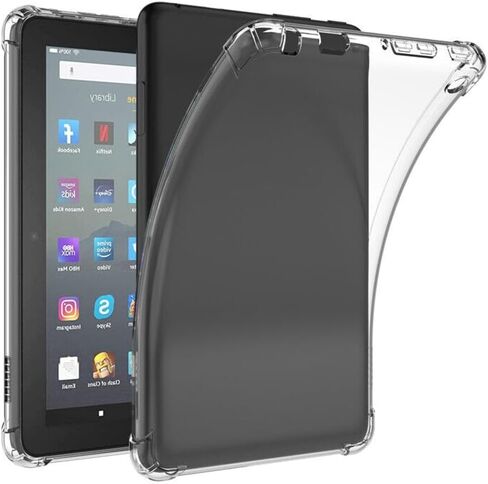 حافظة شفافة لجهاز Amazon Kindle Fire HD7 7th SR043KL الجيل التاسع (إصدار 2017 2019)، غطاء شفاف ناعم للغاية من مادة TPU لجهاز Amazon Kindle HD 7 7th 9th Gen 7 بوصة (لجهاز HD7 7th 9th 2017 2019) in Saudi Arabia