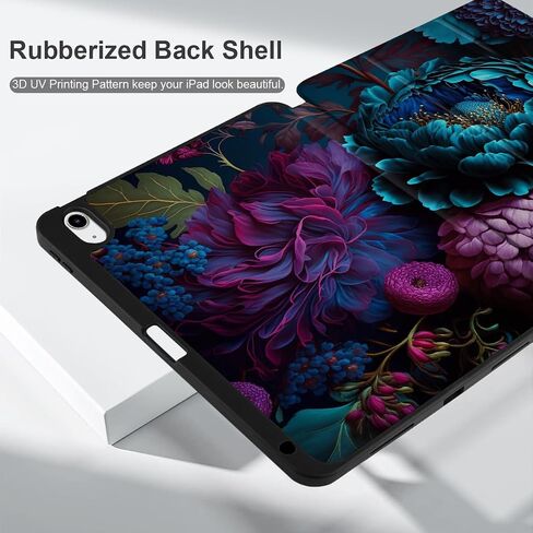 حافظة MEEgoodo لجهاز iPad A16 الجيل الحادي عشر 11 بوصة 2025/iPad الجيل العاشر 10.9 بوصة 2022، غطاء كمبيوتر لوحي مع حامل ثلاثي الطي + حامل أقلام + تنبيه/غفو تلقائي + غطاء خلفي ناعم من مادة TPU، أبيض منقط ووردي in Kuwait