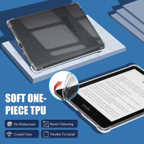 حافظة شفافة لجهاز Amazon Kindle Fire HD7 7th SR043KL الجيل التاسع (إصدار 2017 2019)، غطاء شفاف ناعم للغاية من مادة TPU لجهاز Amazon Kindle HD 7 7th 9th Gen 7 بوصة (لجهاز HD7 7th 9th 2017 2019) in Kuwait