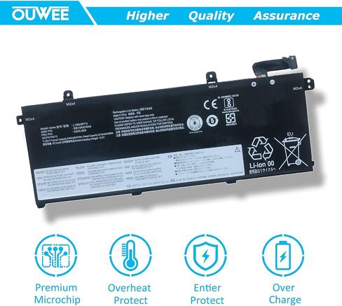 L18M3P73 L18M3P74 Laptop Battery Compatible with Lenovo ThinkPad T490 T495 P43S Series L18L3P73 SB10K97645 02DL007 L18M4P73 SB10K97646 L18C3P72 L18M4P74 L18C3P71 SB10K97648 11.52V 51Wh 4345mAh in Saudi Arabia
