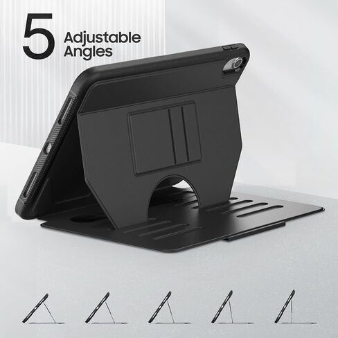 HXCASEAC for iPad 10th Generation Case with Strong Magnetic Cover, 10.9 inch Protective with Multi-Angle Stand, Pencil Holder, Card Slots for iPad 10th Gen Case A2696/A2757/A2777, Navy in Saudi Arabia