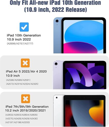 iPad 10th Generation Case for Kids, iPad 10.9 Inch Case with Built-in Screen Protector, Durable Lightweight Shockproof Handle Stand Child Cover Case for iPad 10th Gen 2022 Release - Rose in Kuwait