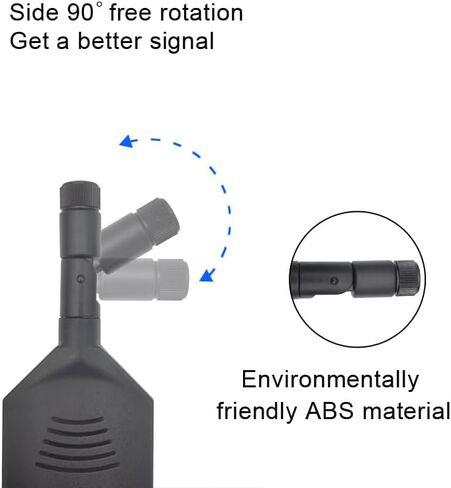 Banyanxin 5G 4G 3G 2G WiFi Router Antenna High Gain 18dBi Folding Signal Booster Wide Range (Black 2PCS) in Saudi Arabia