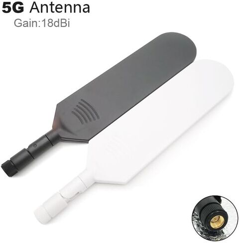 Banyanxin 5G 4G 3G 2G WiFi Router Antenna High Gain 18dBi Folding Signal Booster Wide Range (Black 2PCS) in Saudi Arabia