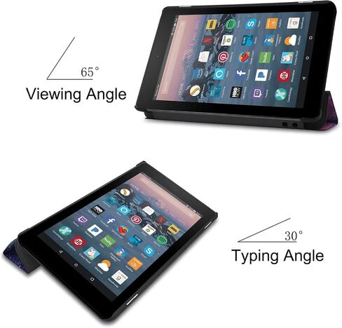 Tablet Cover for Amazon Kindle Fire 7 7th 9th Generation(2017/2019 Release),Ultra Slim Folio Stand Lightweight Leather Case for Kindle Fire HD7 7th SR043KL 9th Gen 7" (KST-Pink) in Saudi Arabia