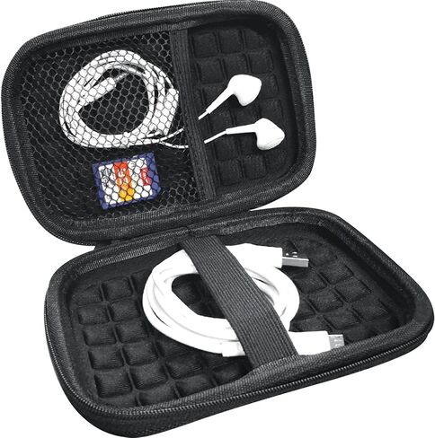 Maxell Hard Shell Small Storage Case: Keep Your Accessories Organized and Safe with Mesh Pockets, Elastic Loop, and Zipper Pocket - Ideal for Powerbanks, Cables, and Earbuds (Pack of 2) in Kuwait