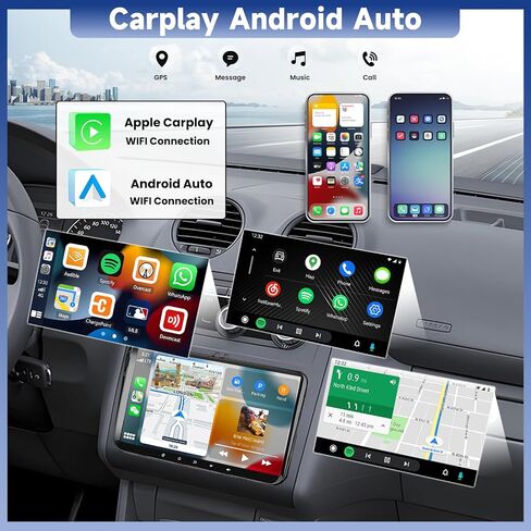 UNITOPSCI 2G+64G ستيريو سيارة Android لسيارة VW Passat Jetta Golf Touran Seat Skoda Wireless Apple CarPlay Android Auto Bluetooth GPS Navigation 9 بوصة تعمل باللمس WiFi/HiFi FM/RDS + ميكروفون كاميرا احتياطية in Saudi Arabia