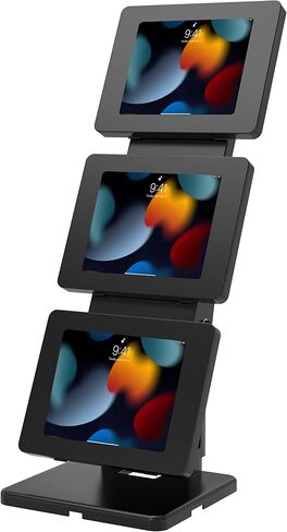 Triple Screen Kiosk – CTA Triple-Screen Adjustable Kiosk w/ 3 Universal Security Enclosures for Restaurants - iPad Air 11" M2 2024 - iPad Pro 11" M4 2024 & More 7-12" Tablets - Black (PAD-PARAMULTI) in Saudi Arabia