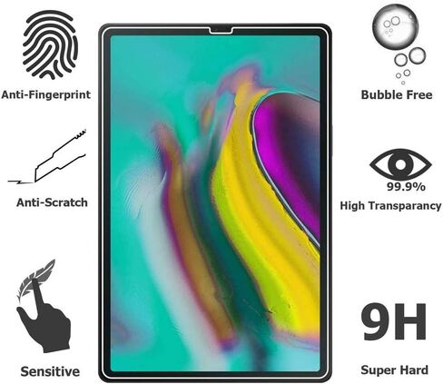 واقي شاشة لجهاز Galaxy Tab S5e مقاس 10.5 بوصة، (قطعتان) واقي شاشة رفيع وشفاف مقاوم للخدش لهاتف Samsung Galaxy Tab S6 / Tab S5e T720 / T860 in Saudi Arabia