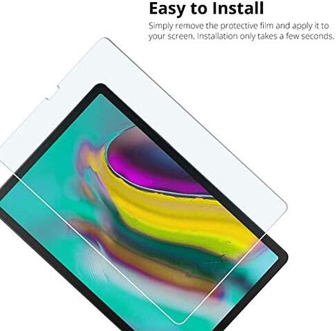 واقي شاشة لجهاز Galaxy Tab S5e مقاس 10.5 بوصة، (قطعتان) واقي شاشة رفيع وشفاف مقاوم للخدش لهاتف Samsung Galaxy Tab S6 / Tab S5e T720 / T860 in Saudi Arabia