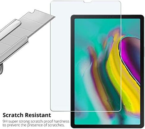 واقي شاشة لجهاز Galaxy Tab S5e مقاس 10.5 بوصة، (قطعتان) واقي شاشة رفيع وشفاف مقاوم للخدش لهاتف Samsung Galaxy Tab S6 / Tab S5e T720 / T860 in Saudi Arabia