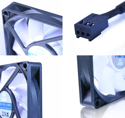 Slim Silent Fan 8 - Silent and Efficient Low Profile 80mm Fan with 4 Anti-Vibration Pads, CPU Fan, PC Case Fan, Airflow Fan, Cooler Fan, 8cm Fan in Saudi Arabia