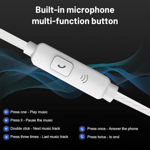 5 Pack Wired Earbuds with Microphone, in-Ear Headphones with Heavy Bass, Adjustable Volume, High Sound Quality Earphones Ear Buds for Laptop iPad MP3 Android Smartphones Fits All 3.5mm Jack Device in Saudi Arabia