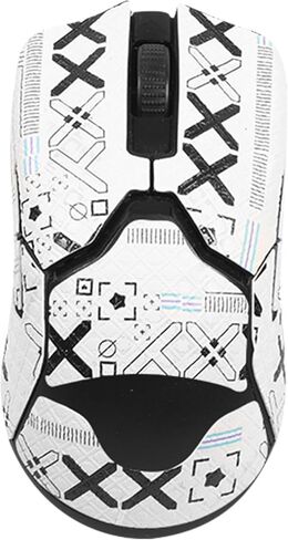 شريط لـ Razer Viper Mini/Razer Viper Ultimate/Razer Viper V2 Pro/Razer Ultimate Wireless Gaming Mouse Skins-Mouse Grip Tape Mouse، Snti-Sweat وAnti (طباعة بيضاء بالكامل) in Kuwait