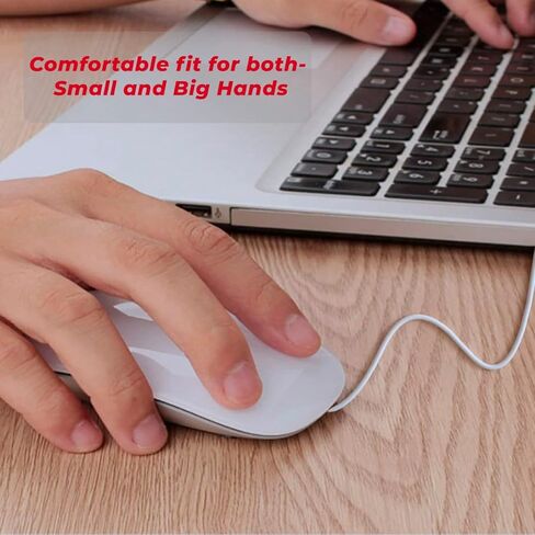 ماوس USB أبيض - فئران سلكية لأجهزة الكمبيوتر المحمول والكمبيوتر المكتبي الصامت وسلك الهواء الخارجي 2 حزمة مدمجة رفيعة متوافقة مع أجهزة Mac iMac والكمبيوتر الشخصي in Kuwait