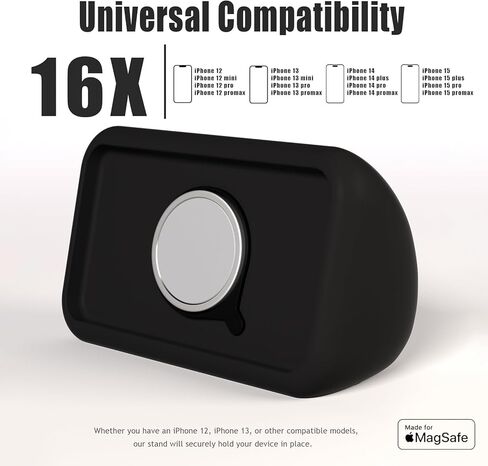 قاعدة شحن لاسلكية Mag-Safe لأجهزة iPhone12، 13، 14، 15، حامل عمودي ومناظر طبيعية، مع صينية تخزين، هدية منقوشة مخصصة، الشاحن غير متضمن (M03-L192-R01V2-FBA-NEW) in Kuwait