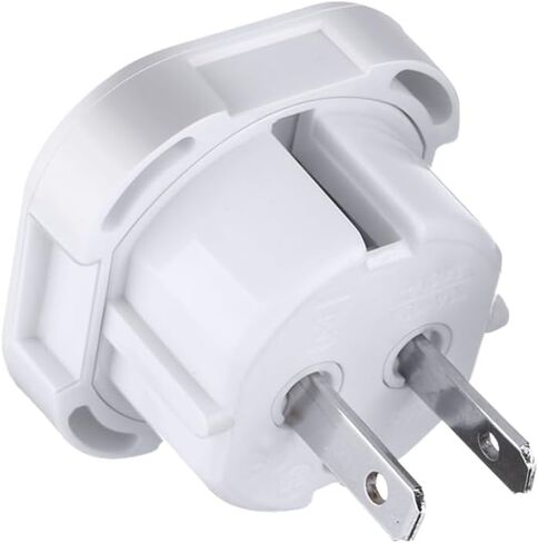 (10Pcs) Hongkong UK 3 Holes to US 1-15R 2 pin Plug Socket AC Power Charger Adapter Converter,UK to US Travel Switch Socket,American US Plug 2 pins can be Turned (White) in Saudi Arabia
