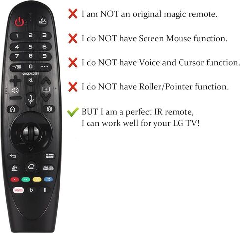 New AN-MR19BA Replaced Remote Control for 2019 Select LG Models W9 E9 C9 B9 SM99 SM95 SM90 SM86 SM81 UM80 UM75 UM73 UM71 UM6970 Smart TV Replacement [NO Voice Magic Pointer Function] (with Batteries) in Saudi Arabia