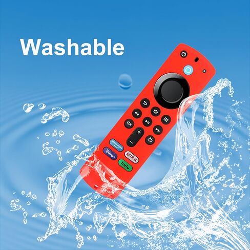 Fire Stick Remote Cover 3rd Gen, TOKERSE Anti Slip Silicone Protective Case Covers Sleeve Skin Compatible with Alexa Voice Remote FireTV Stick 3rd Gen with Lanyard - Black in Saudi Arabia