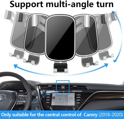 LUNQIN Car Phone Holder for Toyota Camry 2018 2019 2020 L LE SE XSE XLE TRD and Camry Hybrid 18-20 Auto Interior Accessories Best Cell Phones Mount Cellphone Mobile Cradle Charging Navigation Bracket in Saudi Arabia