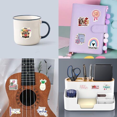 120 pcs Teacher Stickers Teacher Stickers for Laptop Water Bottles Phone，Cute Stickers Gifts for Teacher Students in Saudi Arabia