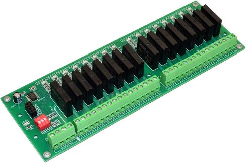 وحدة ترحيل الحالة الصلبة I2C ذات 16 قناة متوافقة مع Arduino وRaspberry SSR 110V 240V الحد الأقصى للتيار لكل مرحل - مؤشر LED على اللوحة 2A مع شريحة PCF8575 in Saudi Arabia