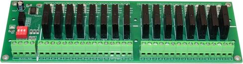 وحدة ترحيل الحالة الصلبة I2C ذات 16 قناة متوافقة مع Arduino وRaspberry SSR 110V 240V الحد الأقصى للتيار لكل مرحل - مؤشر LED على اللوحة 2A مع شريحة PCF8575 in Saudi Arabia