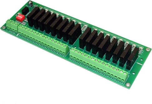 وحدة ترحيل الحالة الصلبة I2C ذات 16 قناة متوافقة مع Arduino وRaspberry SSR 110V 240V الحد الأقصى للتيار لكل مرحل - مؤشر LED على اللوحة 2A مع شريحة PCF8575 in Saudi Arabia