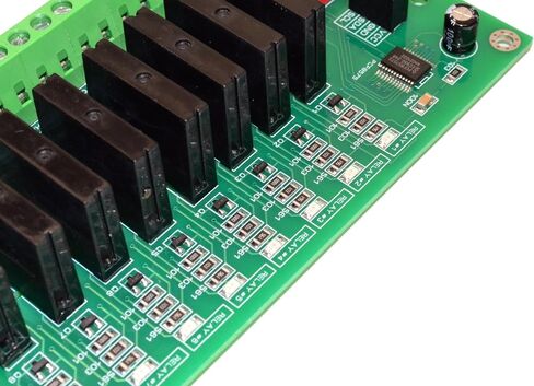 وحدة ترحيل الحالة الصلبة I2C ذات 16 قناة متوافقة مع Arduino وRaspberry SSR 110V 240V الحد الأقصى للتيار لكل مرحل - مؤشر LED على اللوحة 2A مع شريحة PCF8575 in Saudi Arabia