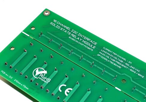 وحدة ترحيل الحالة الصلبة I2C ذات 16 قناة متوافقة مع Arduino وRaspberry SSR 110V 240V الحد الأقصى للتيار لكل مرحل - مؤشر LED على اللوحة 2A مع شريحة PCF8575 in Saudi Arabia