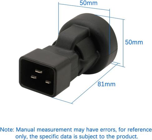 IEC 320 C20 ذكر إلى SAA أستراليا محول طاقة أنثى 3 دبوس، قابس ذكر C20 16A إلى مقبس قياسي أسترالي ثلاثي الفتحات لمحول قابس التيار المتردد PDU UPS (C20 إلى SAA) in Kuwait