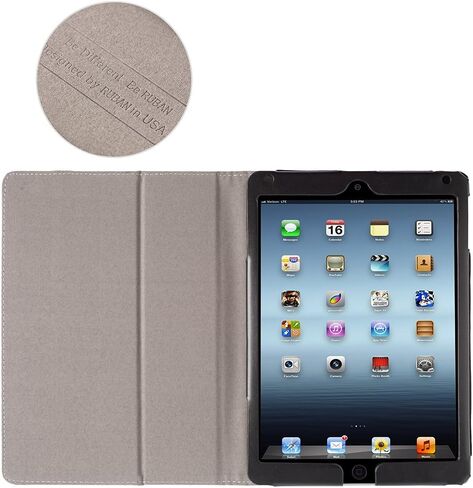 RUBAN Folio Case for iPad 4th Generation/iPad 3rd Gen (2012 Model), iPad 2 (2011 Model) 9.7 inch Tablet - [Corner Protection] Slim Fit Smart Stand Protective Cover Auto Sleep/Wake, American Flag in Saudi Arabia