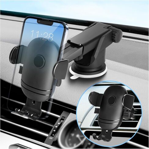 3-in-1 Cell Phone Holders for Cars,2024 Upgrade universal car phone holder, Universal Car Phone Holder for Dashboard Air Vent Windshield.Compatible with all iPhones and other cell Phone in Saudi Arabia