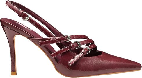 CIDER Buckle-embellished Slingback Pointed Toe Heels in Saudi Arabia