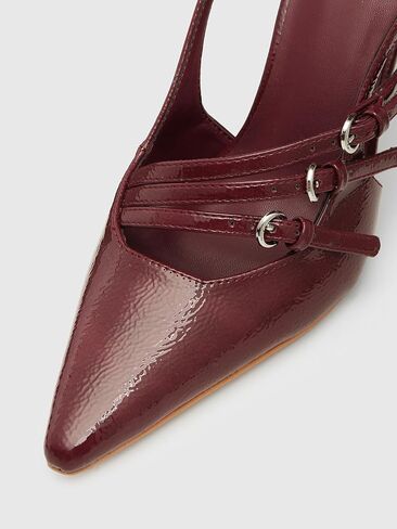 CIDER Buckle-embellished Slingback Pointed Toe Heels in Saudi Arabia