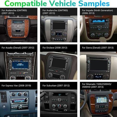 Android 13 لسيارة Chevy Silverado GMC Sierra Buick Enclave Radio 2007-2012 8 بوصة IPS شاشة تعمل باللمس ستيريو سيارة مدمج DSP GPS لاسلكي CarPlay/كاميرا احتياطية أوتوماتيكية سلكية تعمل بنظام Android/DSP/SWC in Saudi Arabia