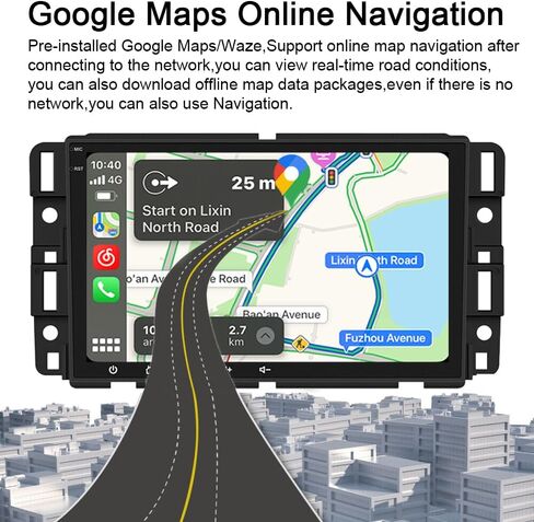 Android 13 لسيارة Chevy Silverado GMC Sierra Buick Enclave Radio 2007-2012 8 بوصة IPS شاشة تعمل باللمس ستيريو سيارة مدمج DSP GPS لاسلكي CarPlay/كاميرا احتياطية أوتوماتيكية سلكية تعمل بنظام Android/DSP/SWC in Saudi Arabia