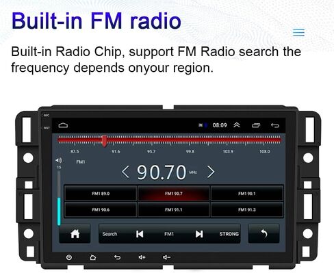 Android 13 لسيارة Chevy Silverado GMC Sierra Buick Enclave Radio 2007-2012 8 بوصة IPS شاشة تعمل باللمس ستيريو سيارة مدمج DSP GPS لاسلكي CarPlay/كاميرا احتياطية أوتوماتيكية سلكية تعمل بنظام Android/DSP/SWC in Saudi Arabia