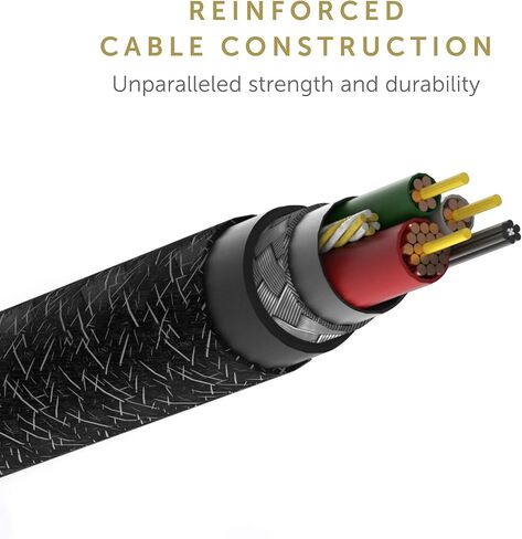 كابل مكتب Native Union من النوع C - كابل شحن USB-C إلى USB-C بطول 8 أقدام فائق القوة غير قابل للانزلاق مع وزن مرساة متوافق مع iPhone 15 وMacBook Pro 13" M1/ M2 وAir 13"/15" وSurface Go 3 (الكون) in Saudi Arabia