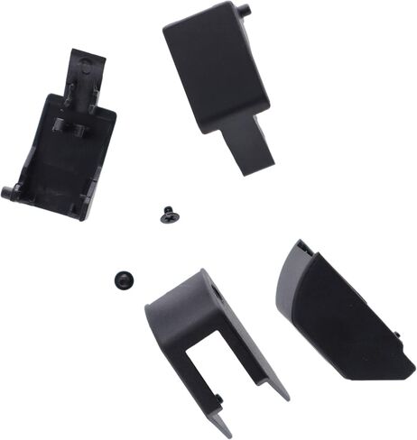 Deal4GO Rear Kickstand Hinge Plastic Bracket Shell Cover w/ Screws replacement for Nintendo Switch OLED Console - Black in Saudi Arabia