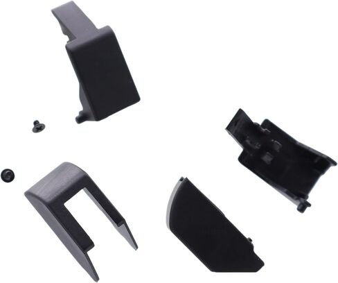 Deal4GO Rear Kickstand Hinge Plastic Bracket Shell Cover w/ Screws replacement for Nintendo Switch OLED Console - Black in Saudi Arabia