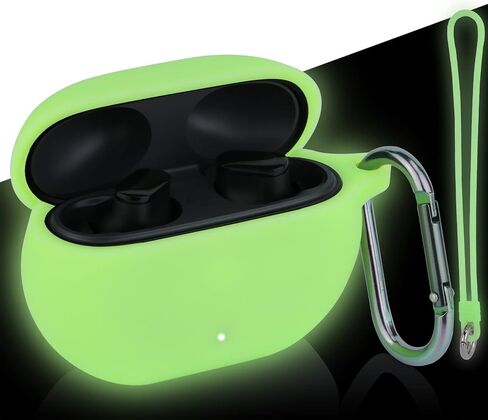 غطاء حافظة LEFXMOPHY Glow Pink بديل لسماعات Apple Beats Studio Buds 2021 الجديدة اللاسلكية، غطاء حماية واقي من السيليكون للنساء، فتاة تتوهج في الظلام مع ملحقات حبل خطاف in Saudi Arabia