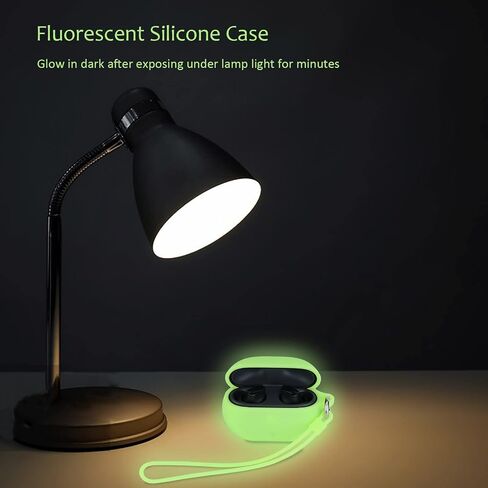غطاء حافظة LEFXMOPHY Glow Pink بديل لسماعات Apple Beats Studio Buds 2021 الجديدة اللاسلكية، غطاء حماية واقي من السيليكون للنساء، فتاة تتوهج في الظلام مع ملحقات حبل خطاف in Saudi Arabia