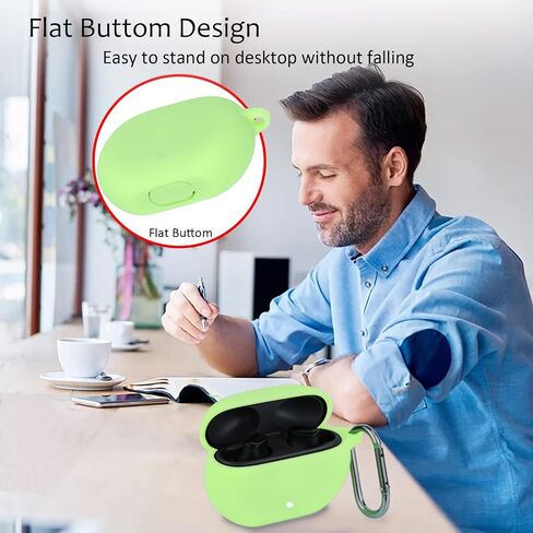 غطاء حافظة LEFXMOPHY Glow Pink بديل لسماعات Apple Beats Studio Buds 2021 الجديدة اللاسلكية، غطاء حماية واقي من السيليكون للنساء، فتاة تتوهج في الظلام مع ملحقات حبل خطاف in Saudi Arabia